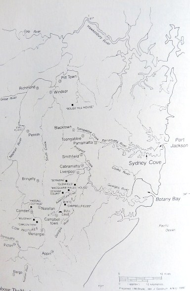 Map of Western districts early 18th century